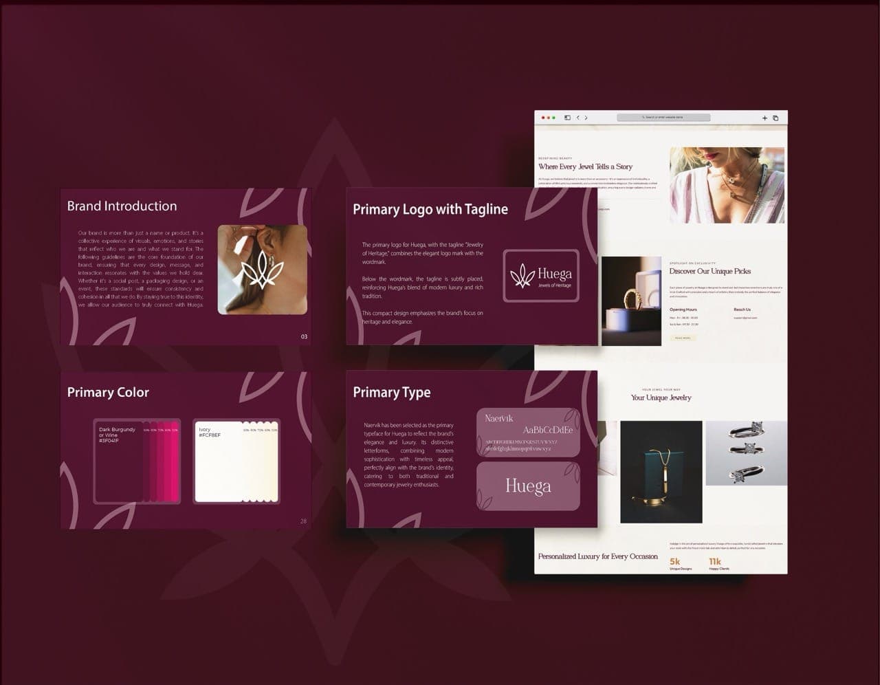 Huega - Premium Jewelry Website — Brand Starter Pack by Web Innoventix