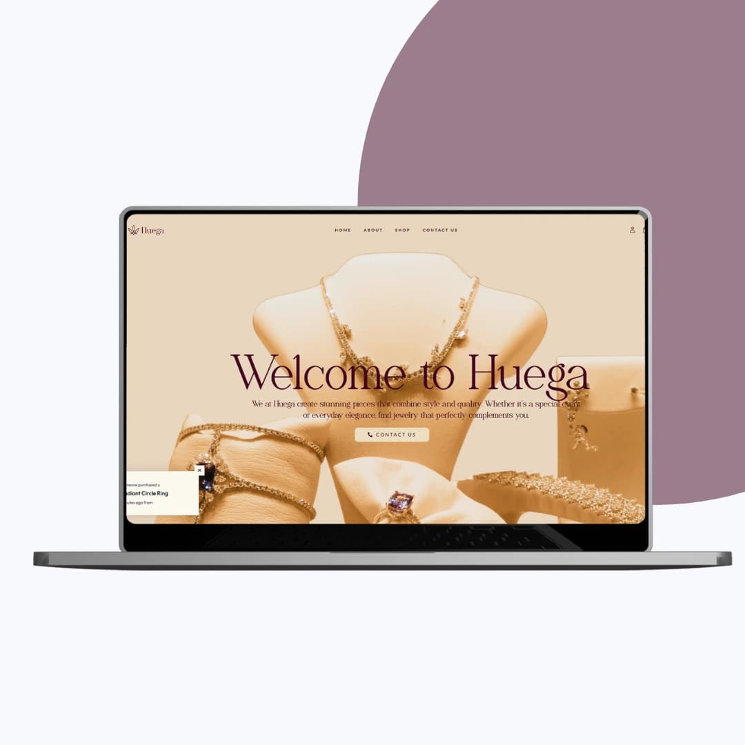 Huega - Premium Jewelry Website — project image 1
