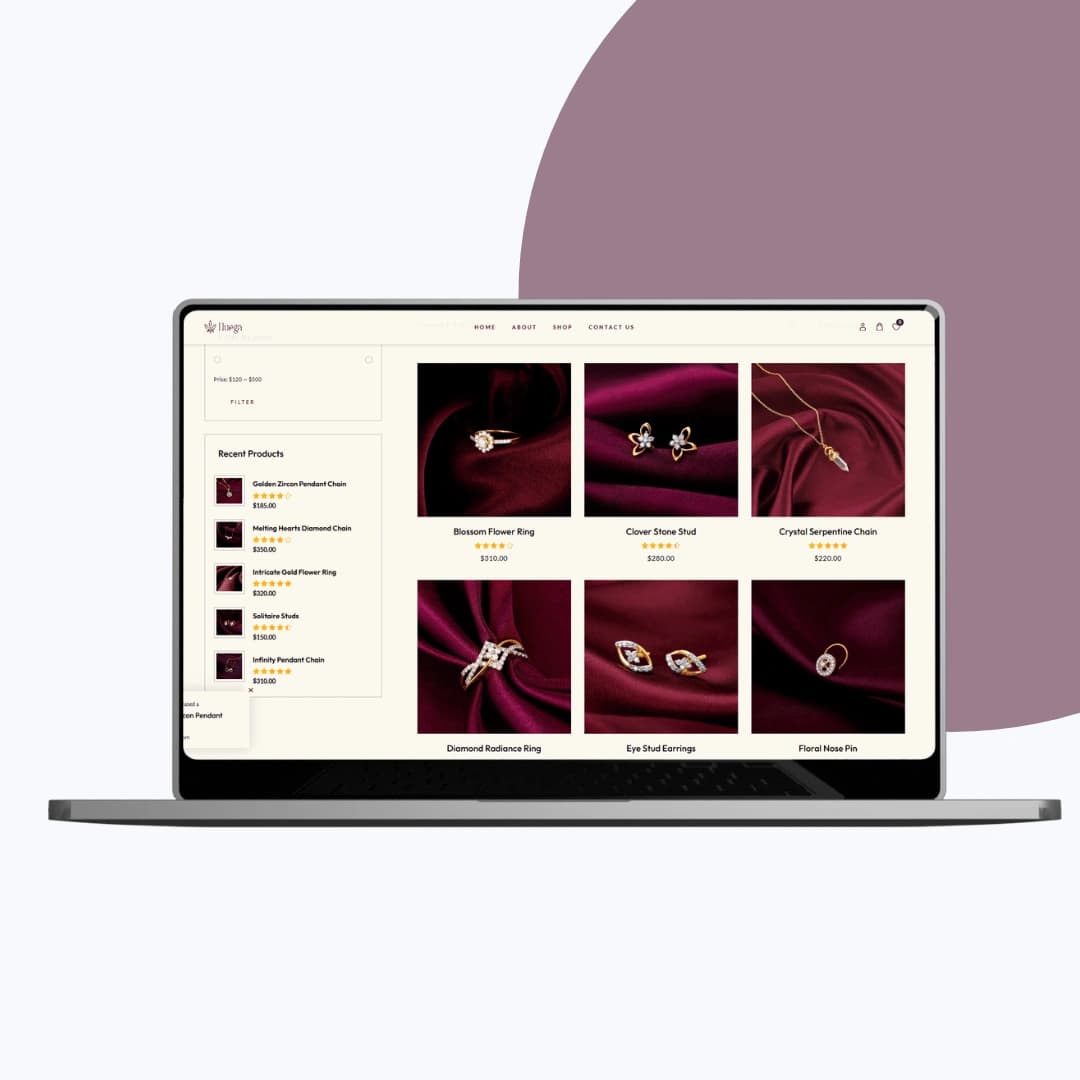 Huega - Premium Jewelry Website — project image 2