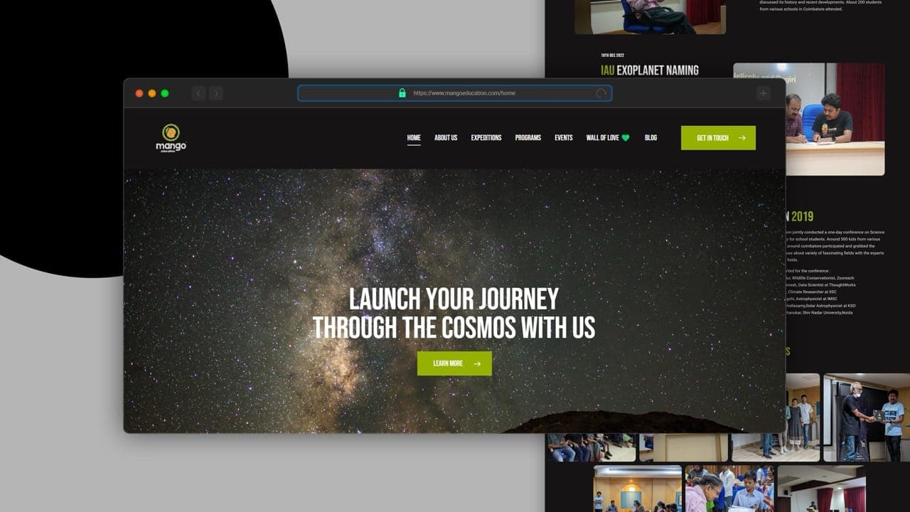 Mango Education — Web Development by Web Innoventix