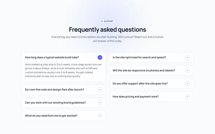 FAQ Two Col Accordion