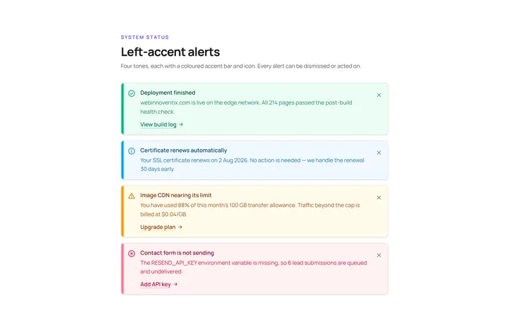 Left Accent Alert