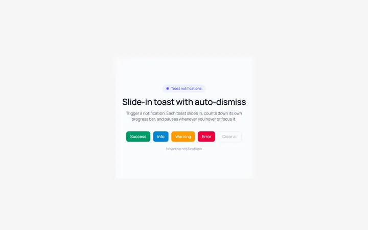 Toast Slide Alert