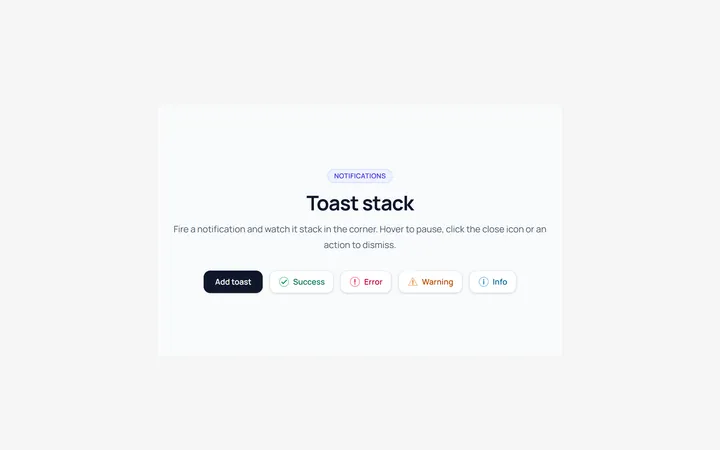 Toast Stack Alert