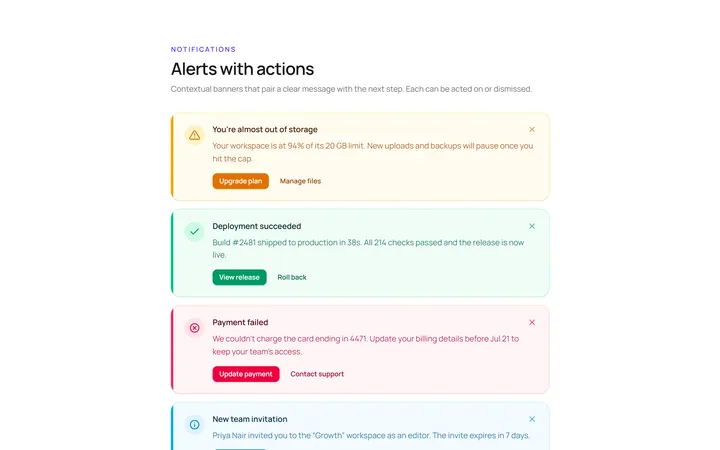 With Action Alert