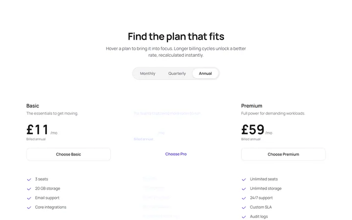 Highlight Follow Pricing Plans