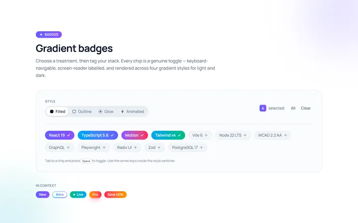 Gradient Badge
