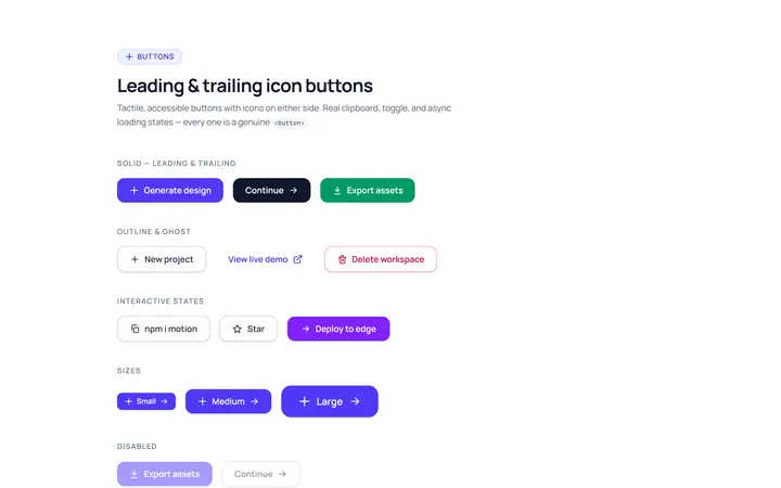Icon Leading Button