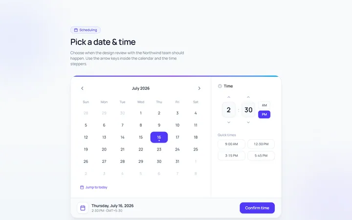 Calendar Datetime