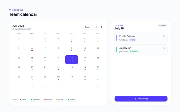 Calendar Event