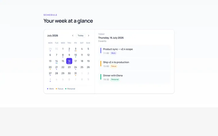 Calendar Mini