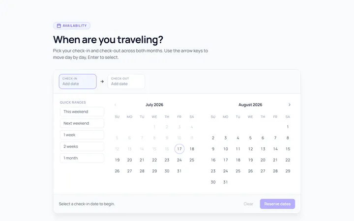 Calendar Range Picker