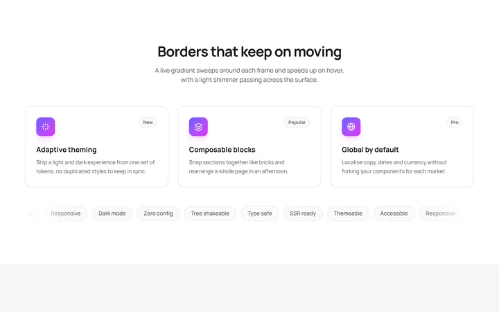 Animated Gradient Border Cards