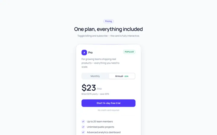 Pricing Single Card