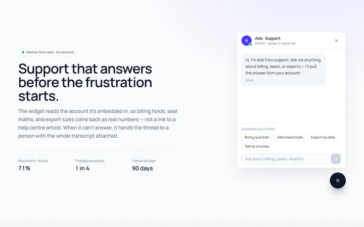 Chat Support Widget