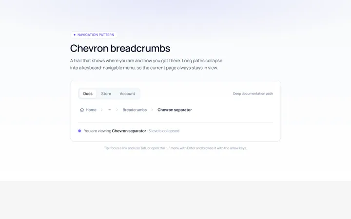 Chevron Breadcrumb