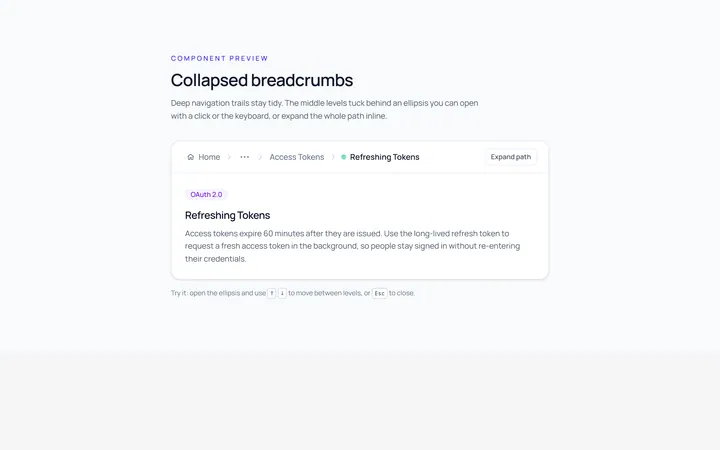 Collapsed Breadcrumb