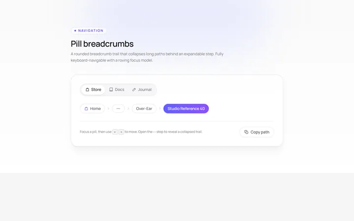Pill Breadcrumb
