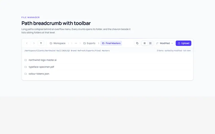 File Manager Breadcrumb