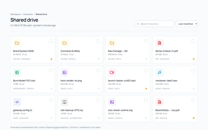 File Manager Grid