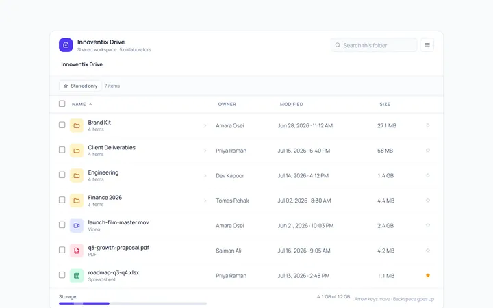 File Manager List