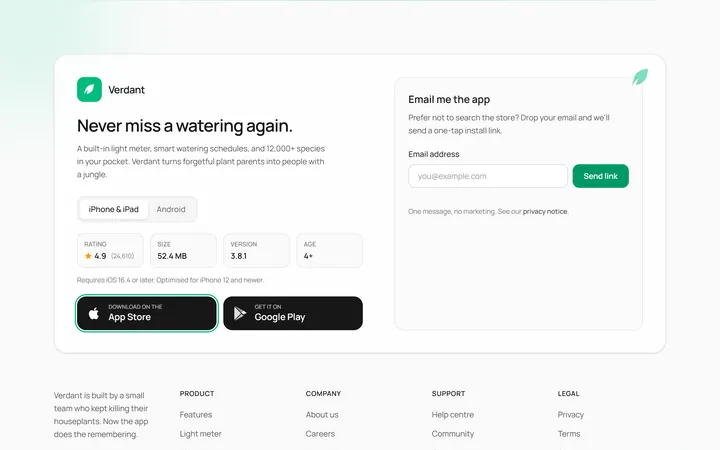 App Links Footer
