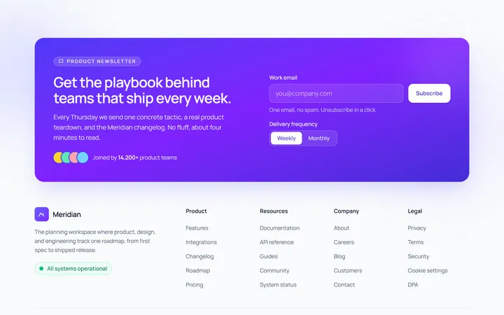 CTA Top Footer