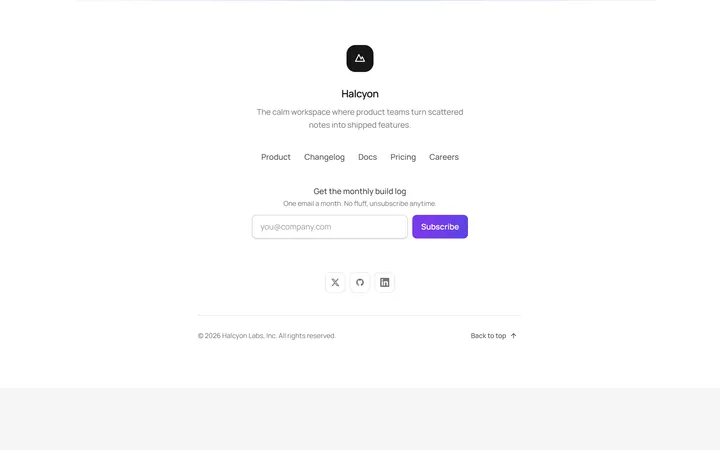 Minimal Footer