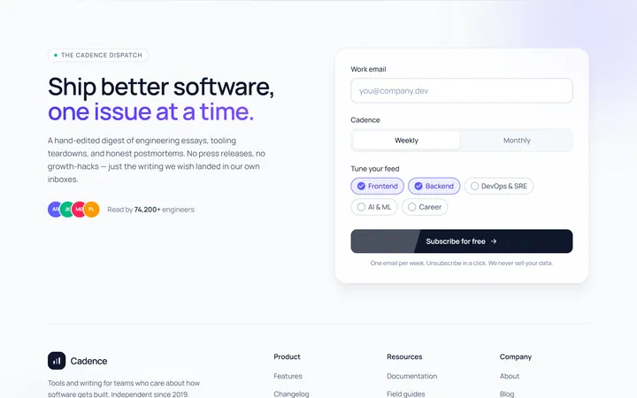 Newsletter Footer