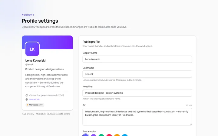 Profile Form