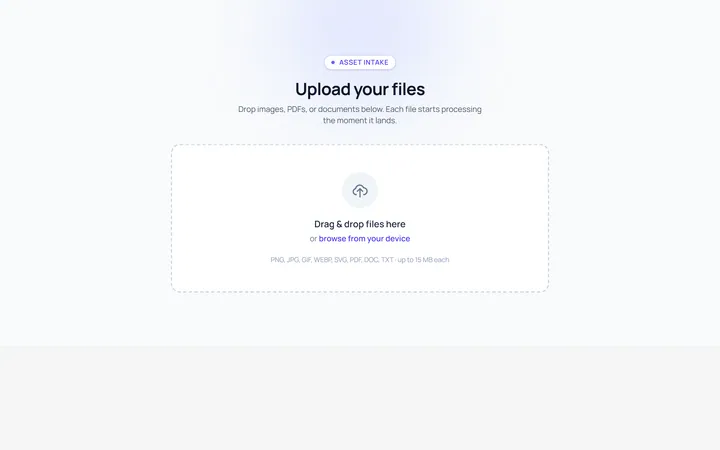 Upload Dropzone Form