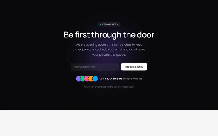 Waitlist Capture Hero