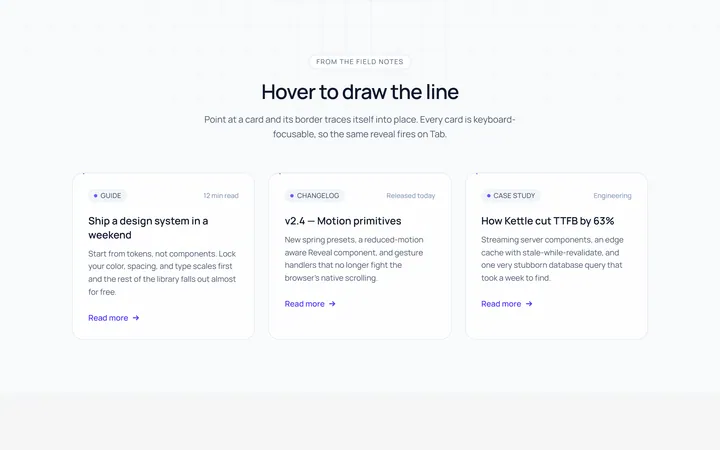 Card Border Draw Hover Effect