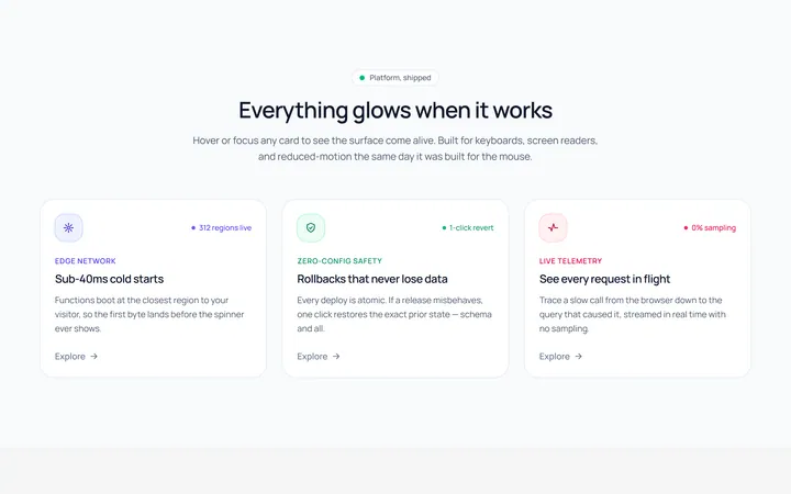 Card Glow Hover Effect