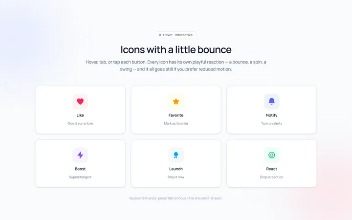 Icon Bounce Hover Effect