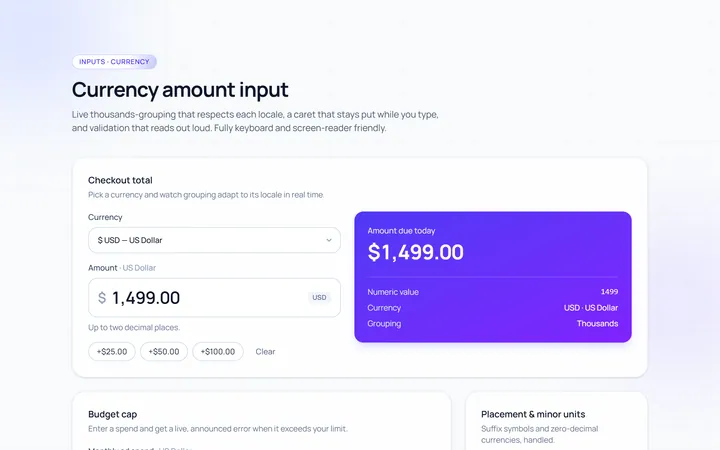 Currency Input