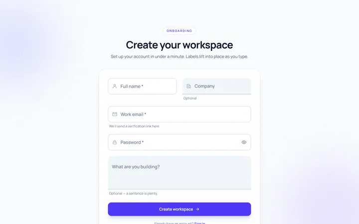 Floating Label Input