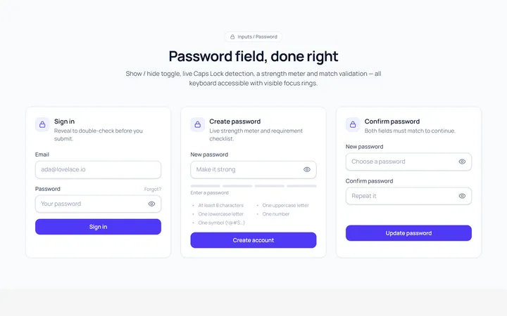 Password Toggle Input