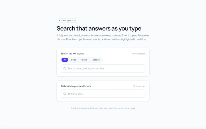 Search Suggest Input