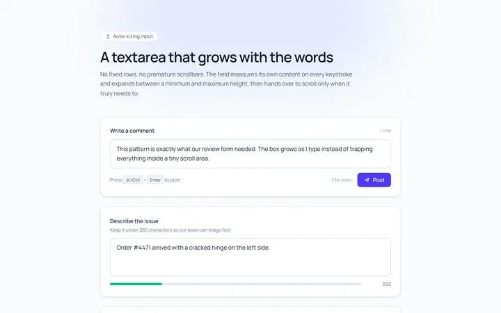 Textarea Autosize Input