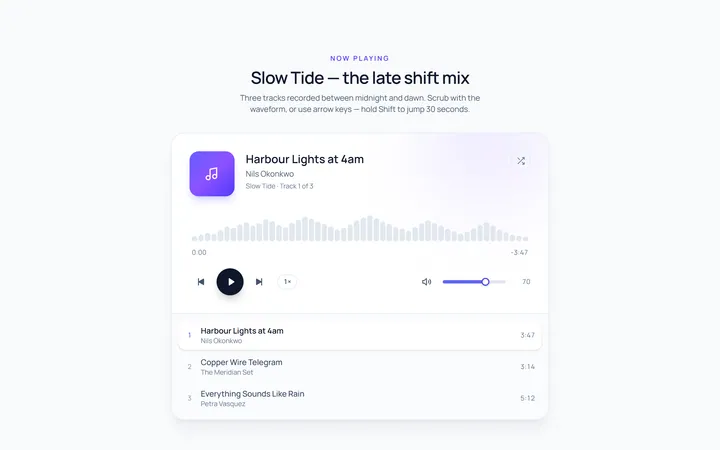 Media Audio Player