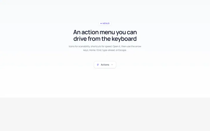 Dropdown Icons Menu