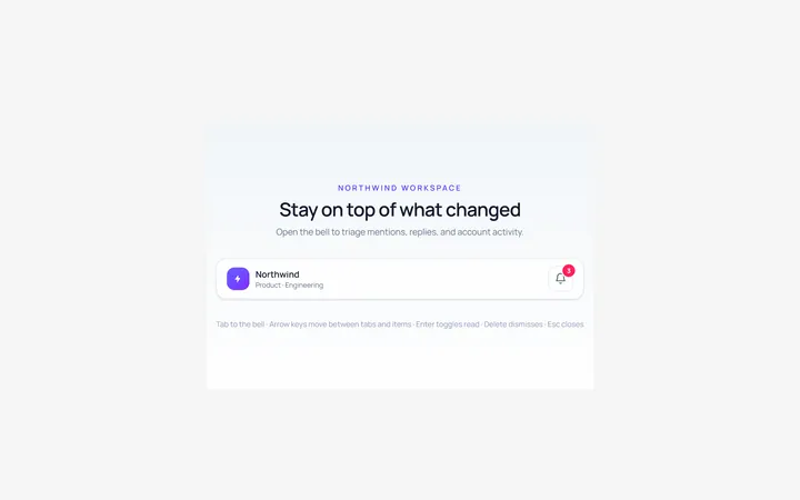 Notifications Menu