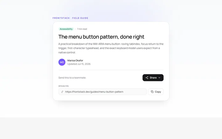 Share Menu