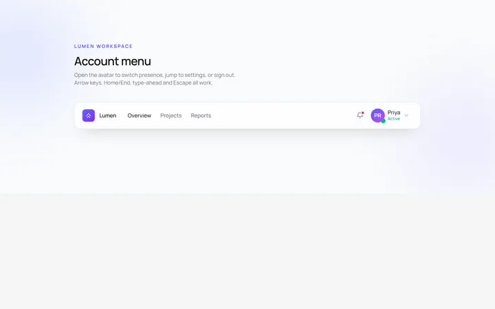 User Menu