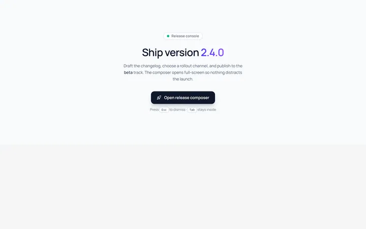 Fullscreen Modal