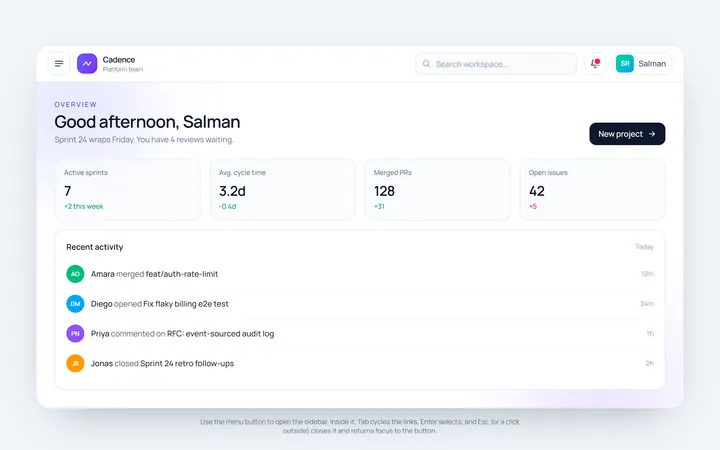 Sidebar Toggle Navbar