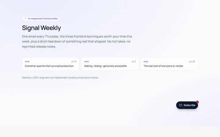 Floating Newsletter