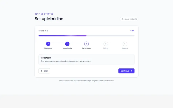 Onboarding Progress