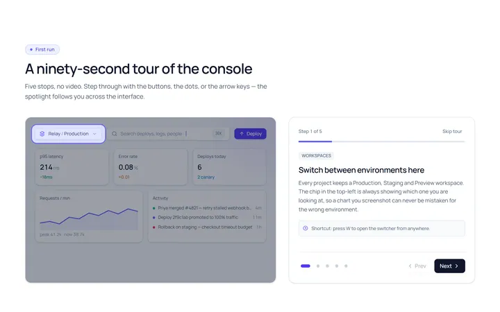 Onboarding Tour